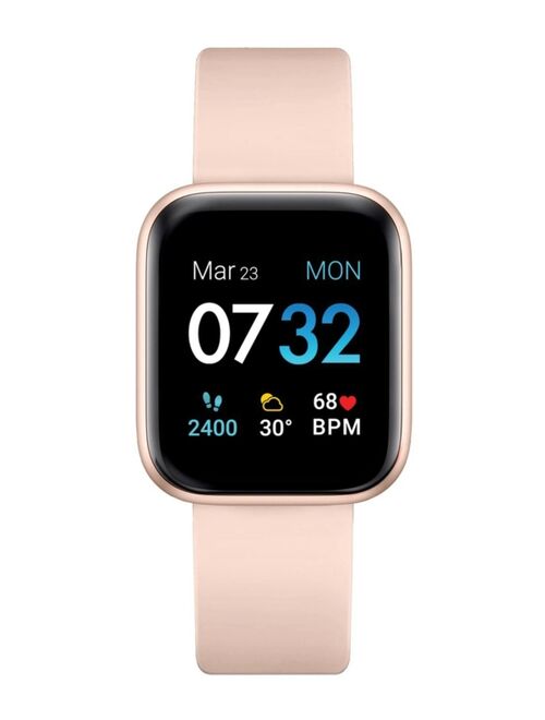 iTouch Air 3 Women's Touchscreen Smartwatch Fitness Tracker: Rose Gold Case with Blush Strap 40mm