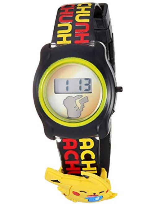 Accutime Pokemon Pokemon Kids' POK3085 Digital Display Quartz Black Watch