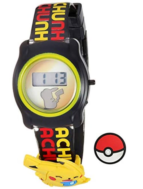 Accutime Pokemon Pokemon Kids' POK3085 Digital Display Quartz Black Watch