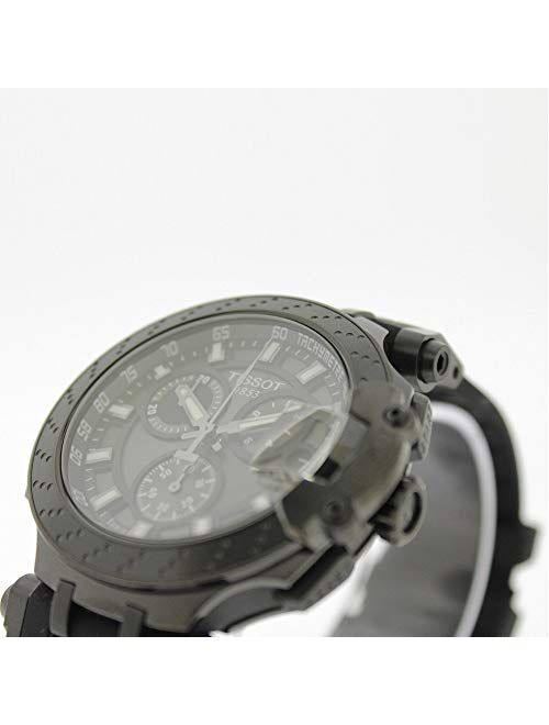 Tissot mens T-Race Chrono Quartz Stainless Steel Casual Watch Black T1154173706103