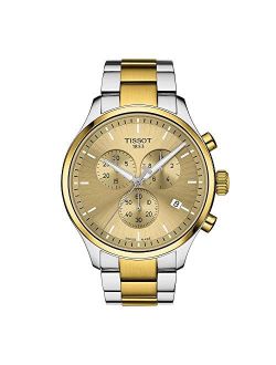 mens Tissot Chrono XL Stainless Steel Casual Watch Grey, Gold T1166172202100