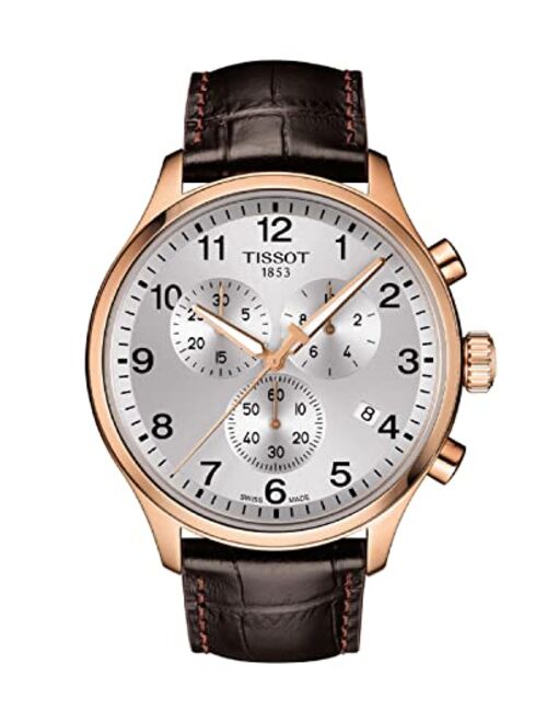 Tissot mens Tissot Chrono XL Stainless Steel Casual Watch Brown T1166173603700