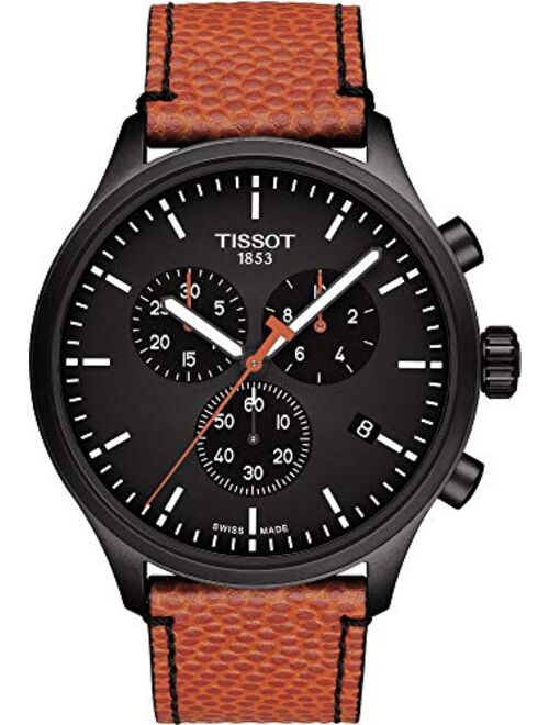 Tissot mens Tissot Chrono XL Stainless Steel Casual Watch Black,Orange T1166173605108