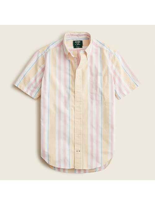Gitman Vintage® X J.Crew short-sleeve cotton-linen shirt in stripe