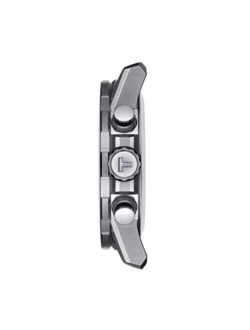 Tissot Men's Supersport Chrono 316L Stainless Steel case Swiss Quartz Watch with Nylon Strap, Black, 22 (Model: T1256171705102)