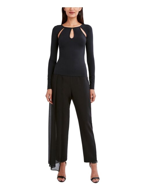 BCBGMAXAZRIA Long Sleeve Cutout Top