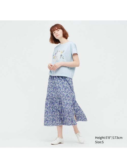 UNIQLO Paul & Joe Cotton Tiered Long Skirt