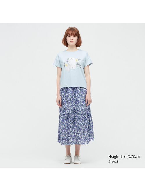 UNIQLO Paul & Joe Cotton Tiered Long Skirt
