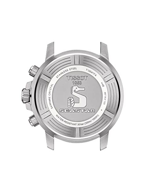 Tissot Men's Seastar 1000 316L Stainless Steel case Swiss Quartz Watch Strap, Gray, 22 (Model: T1204171104103)