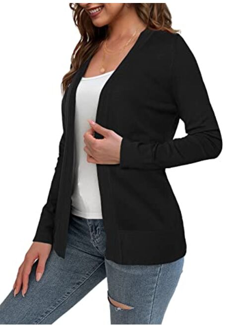 LIENRIDY Women's Cardigans Lightweight Long Sleeve Open Front Sweater Cardigan, S-XL