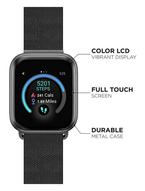 iTouch Air 3 Unisex Black Mesh Strap Smart Watch 44mm