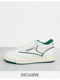 Club C Mid ll sneakers in chalk and green - exclusive to ASOS