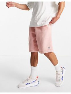 natural dye sweat shorts in pastel pink