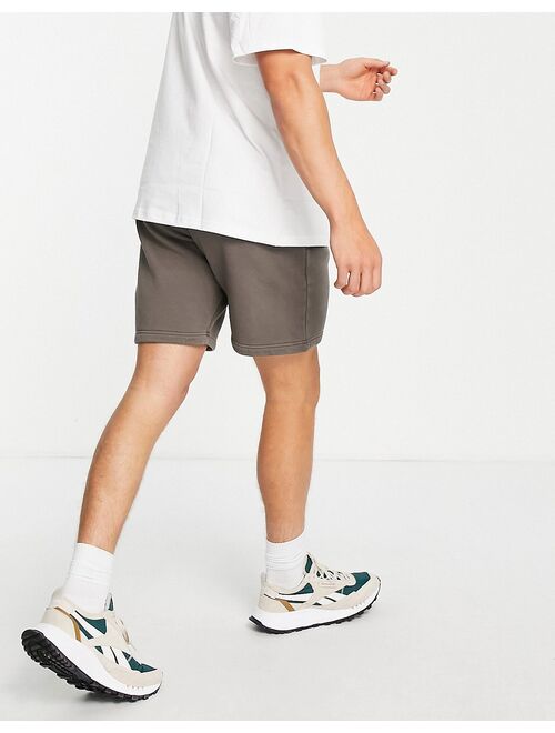 Reebok logo shorts in taupe brown - exclusive to ASOS