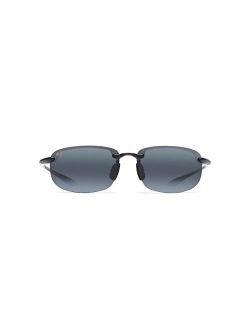 Ho'okipa Asian Fit w/ Patented PolarizedPlus2 Lenses Polarized Sport Sunglasses, Gloss Black/Neutral Grey Polarized, Medium
