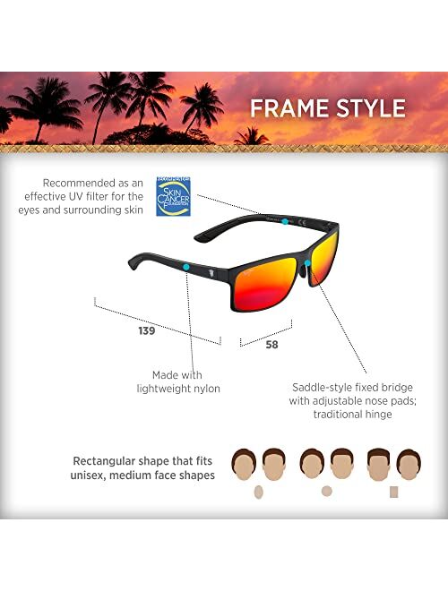Maui Jim Pokowai Arch W/Patented Polarizedplus2 Lenses Rectangular Sunglasses