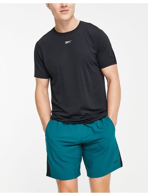 Reebok workout ready woven shorts in heritage teal
