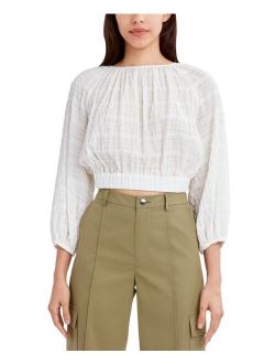 BCBGeneration Tringle Cut out Balloon-Sleeve Tops