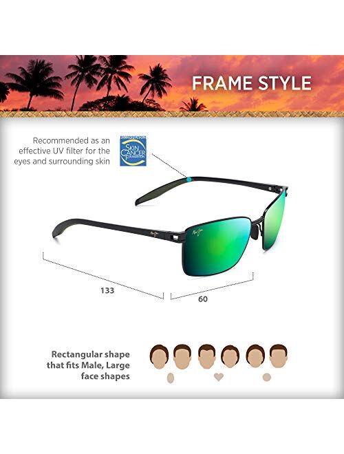 Maui Jim Men's Cove Park Rectangular Sunglasses
