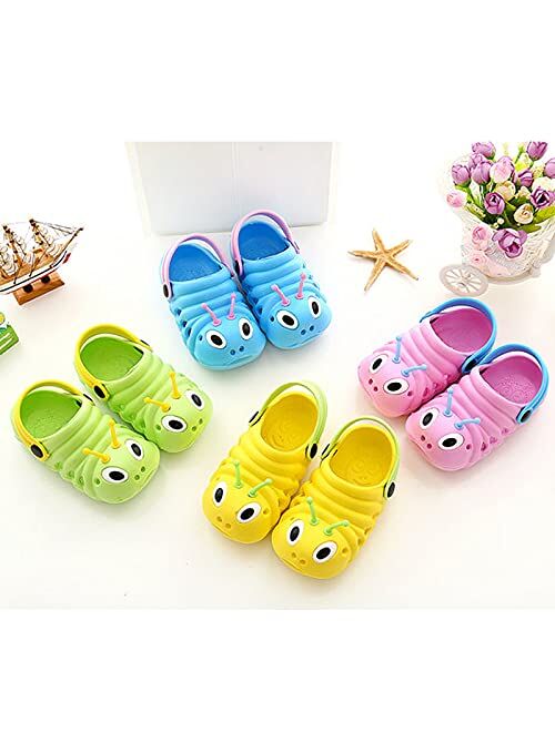Neband Baby Clogs Funny Garden Shoes Non-Slip Plastic Kids Sandals Closed Toe Slippers Cute Infant Toddler Beach Shower Shoes for Boys and Girls 0-5 Years
