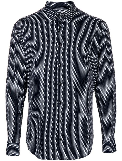 Giorgio Armani graphic-print long-sleeved shirt