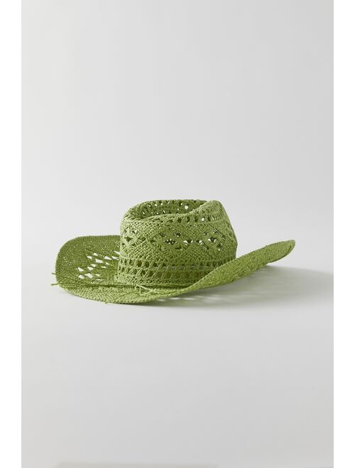 Urban Outfitters Jessie Woven Straw Cowboy Hat
