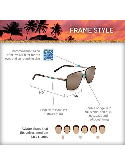 Maui Jim Haleiwa Aviator Sunglasses