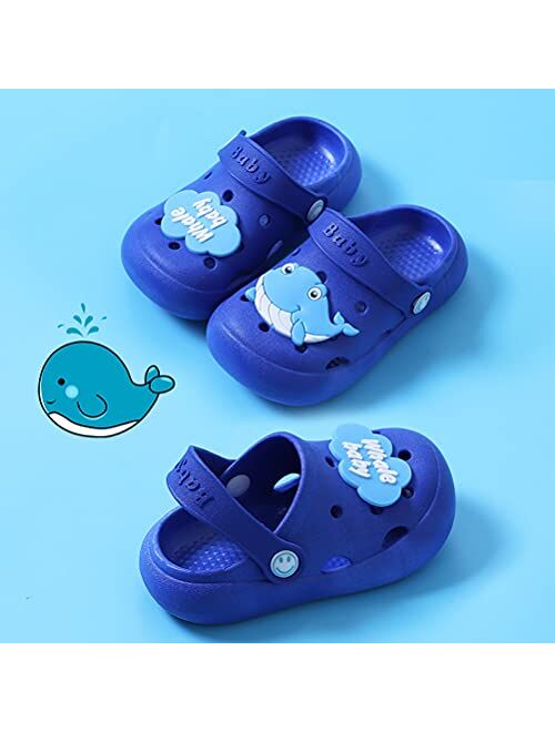 WZCSLM Cartoon Animal Flip Flop Sandals Kids Boys&Girl Hole Shoes Clogs