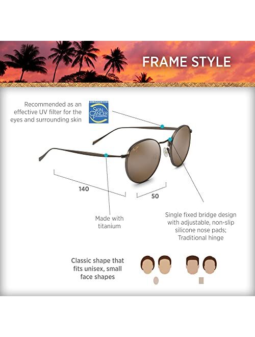 Maui Jim Nautilus Asian Fit Square Sunglasses