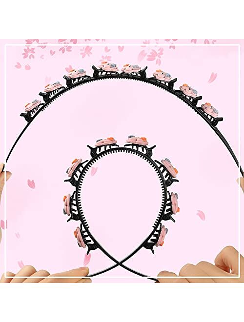 Emisscol 9 Pack Girls Headbands Cute Flower Fruit Hair Bows Children Baby Girls Toddlers Teens Hairband Headbands Hair Accessories (Pack of 9)