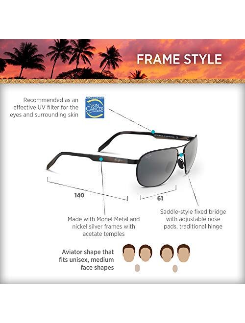 Maui Jim Castles Aviator Sunglasses