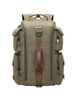 WITZMAN Travel Backpack for Men and Women Carry On Canvas Backpack Duffel Bag for Airplanes Fit 17 Inch Laptop …