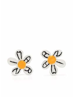 Marni Floral Appliqué Stud Earrings
