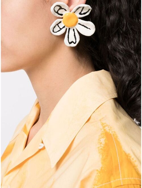 Marni Floral Appliqué Stud Earrings