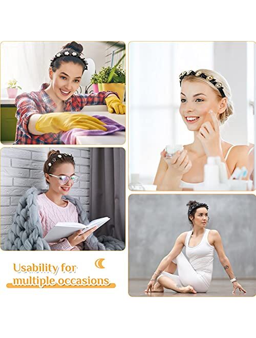 Bbto 6 Pieces Double Bangs Hairstyle Hairpin Headband Double Layer Twist Plait Headband Korean Braided Headbands with Clips Hollow Woven Headband Hair Accessories for Wom