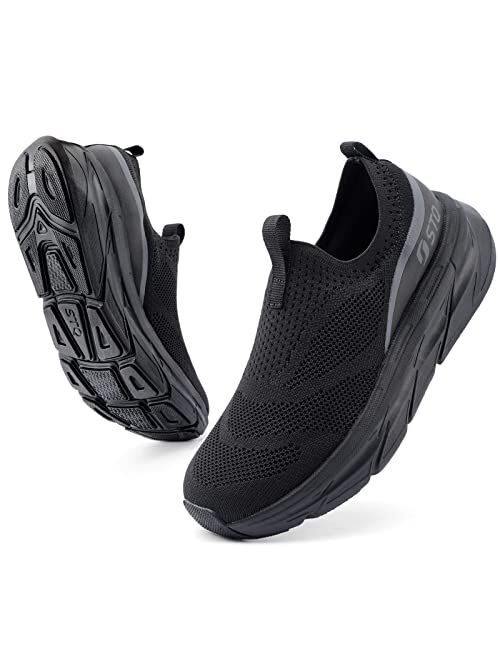 STQ Slip on Sneakers Women Walking Shoes Arch Support Tennis Shoes