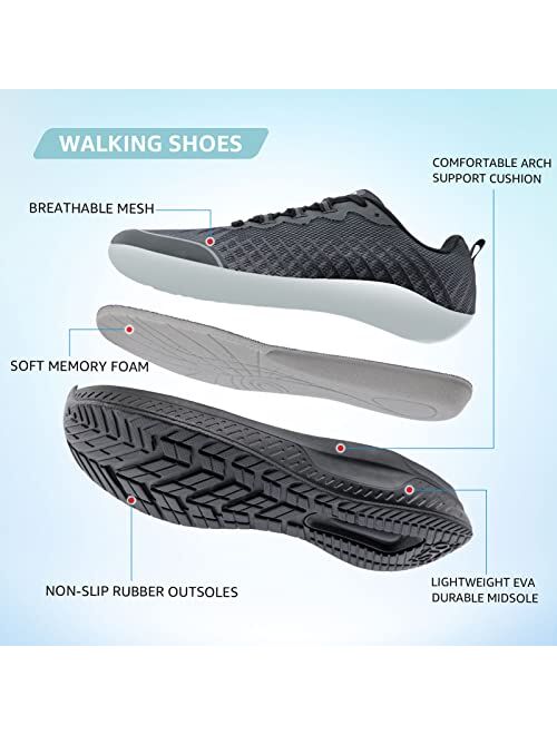 STQ Walking Shoes Women Breathable Cushion Running Tennis Fashion Sneakers with Arch Support