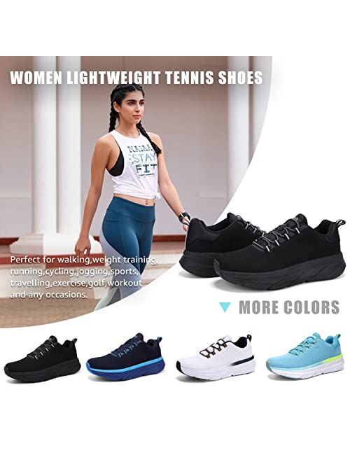 STQ Walking Shoes Women Slip on Tennis Fashion Sneakers with Arch Support Lightweight Non Slip