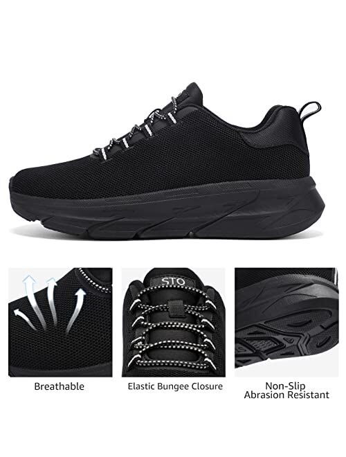 STQ Walking Shoes Women Slip on Tennis Fashion Sneakers with Arch Support Lightweight Non Slip