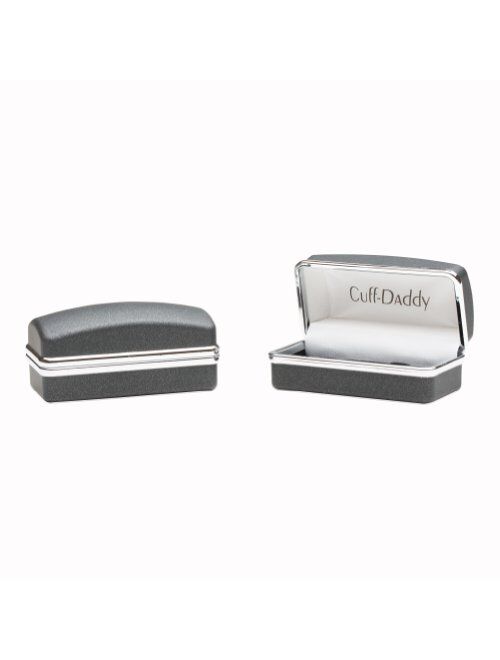 Cuff-Daddy Silver Watch Cuff Links Round Silver Working Functional Watch Cufflinks with Presentation Box Gift Idea for Him Sleeve Clock Cuff Links Special Occasions & Shi