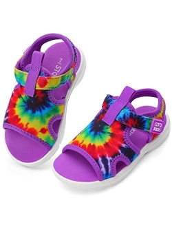 KIDS Toddler Sandals Cute Summer Lightweight Open Toe Slip on Sandals for Boys Girls