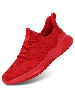 Keezmz Mens Running Shoes Slip-on Walking Sneakers Lightweight Breathable Casual Soft Sole Trainers