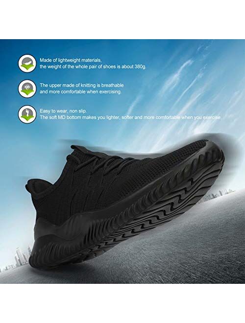 Keezmz Mens Running Shoes Slip-on Walking Sneakers Lightweight Breathable Casual Soft Sole Trainers