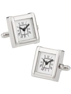 Cuff-Daddy Men's Functional Square Working Watch Cufflinks with Presentation Gift Box
