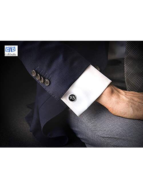 Cuff-Daddy Men's Functional Square Working Watch Cufflinks with Presentation Gift Box