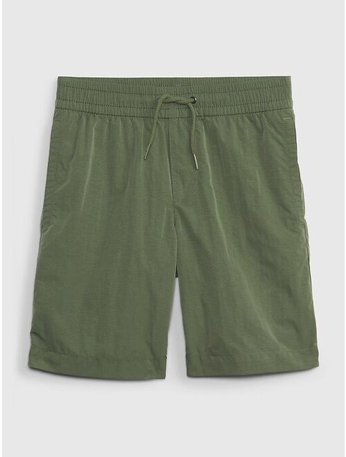 Gap Kids Recycled Nylon Solid E-Waist Lightweight Shorts