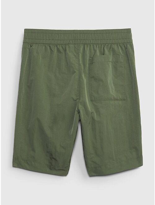 Gap Kids Recycled Nylon Solid E-Waist Lightweight Shorts