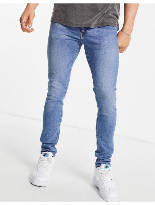Levi's skinny tapered fit jeans in light blue wash