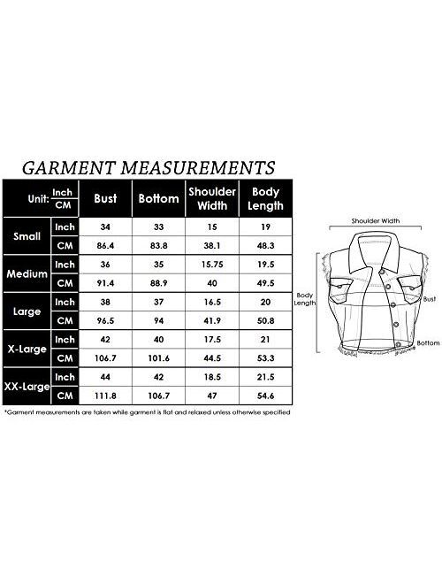 Anna Kaci Anna-Kaci Womens Juniors Cotton Denim Blue Sleeveless Crop Jacket Jean Vest