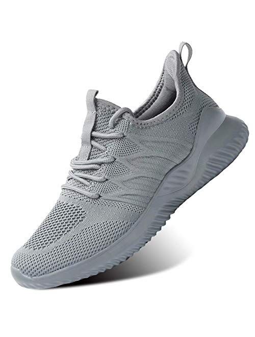 KEEZMZ Womens Ladies Walking Running Shoes Slip On Lightweight Casual Tennis Sneakers Clothes Shoes